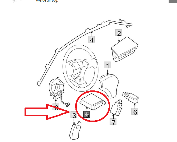 Блок Airbag Mazda 3 седан 2003-9 года, оригинал.