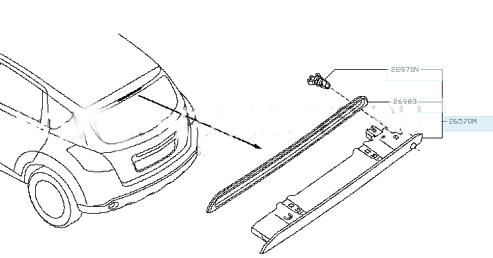 26590jd000 задний стоп Nissan Qashqai схема