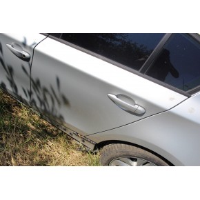 Ручка двери задняя левая БМВ x1 series e87 (б/у) серебристая